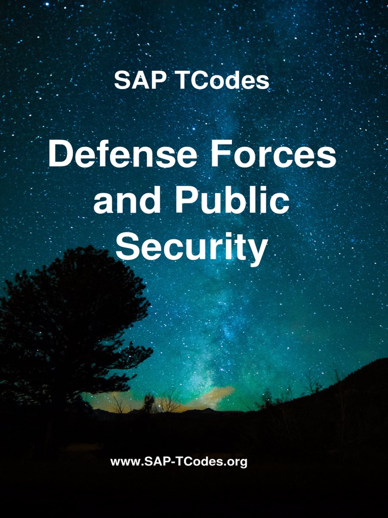 SAP T-Codes Module IS - DFPS Defense Forces and Public Security | PDF ...