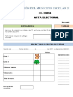 Diseño de Acta Electoral