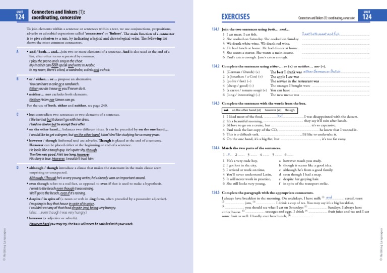 Connectors and Linkers PDF | PDF | Adjective | Adverb