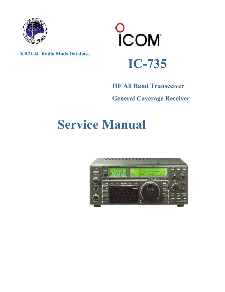 IC-735 Service Manual Overview | PDF