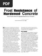 Frost Resistance of Hardened Concrete