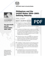 Philippines and The United States 2004-2005: Defining Maturity