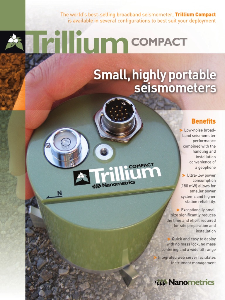Nanometrics Trillium Compact Brochure | PDF | Bandwidth (Signal ...