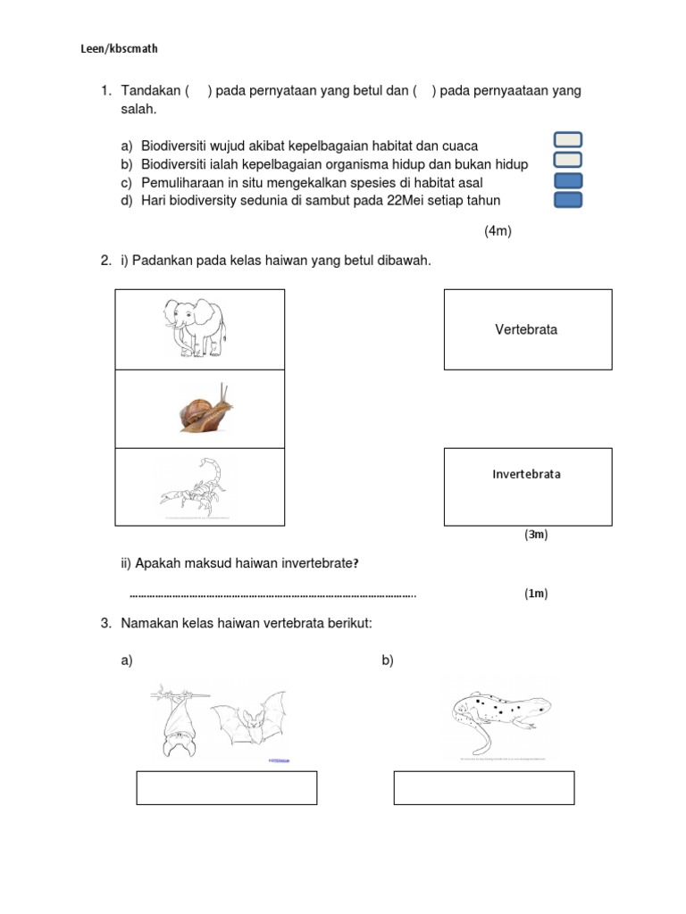 Soalan Sains KSSM Form 2  PDF