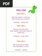 Teka-Teki (Pantun 2 Kerat)