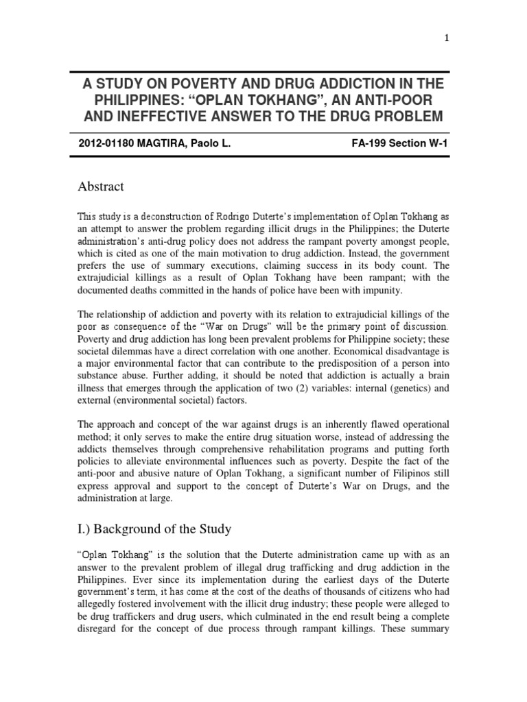 Oplan tokhang argumentative essay image