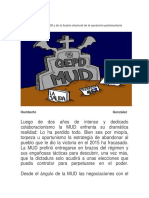 Opinión El Fin de La MUD y de La Ilusión Electoral de La Oposición Parlamentaria