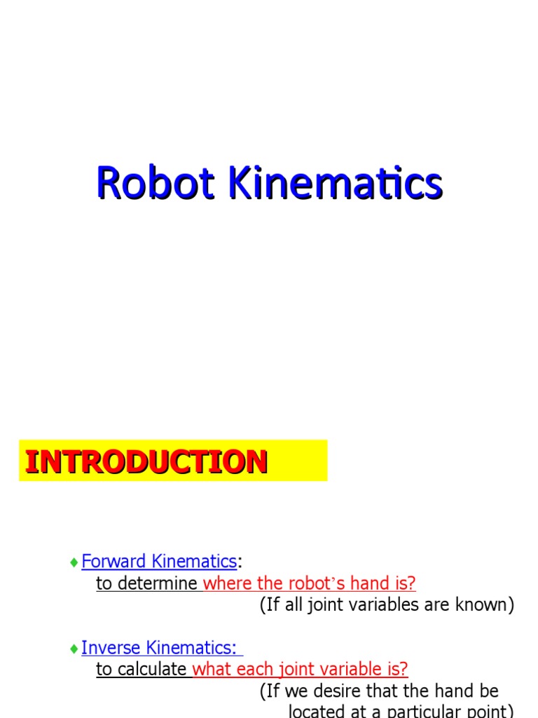 Robot Kinematics: Forward & Inverse Analysis | PDF | Cartesian ...