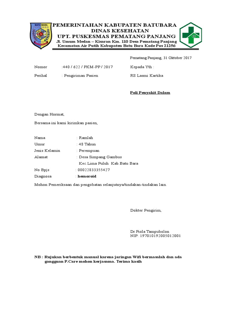 Surat Rujukan Manual | PDF