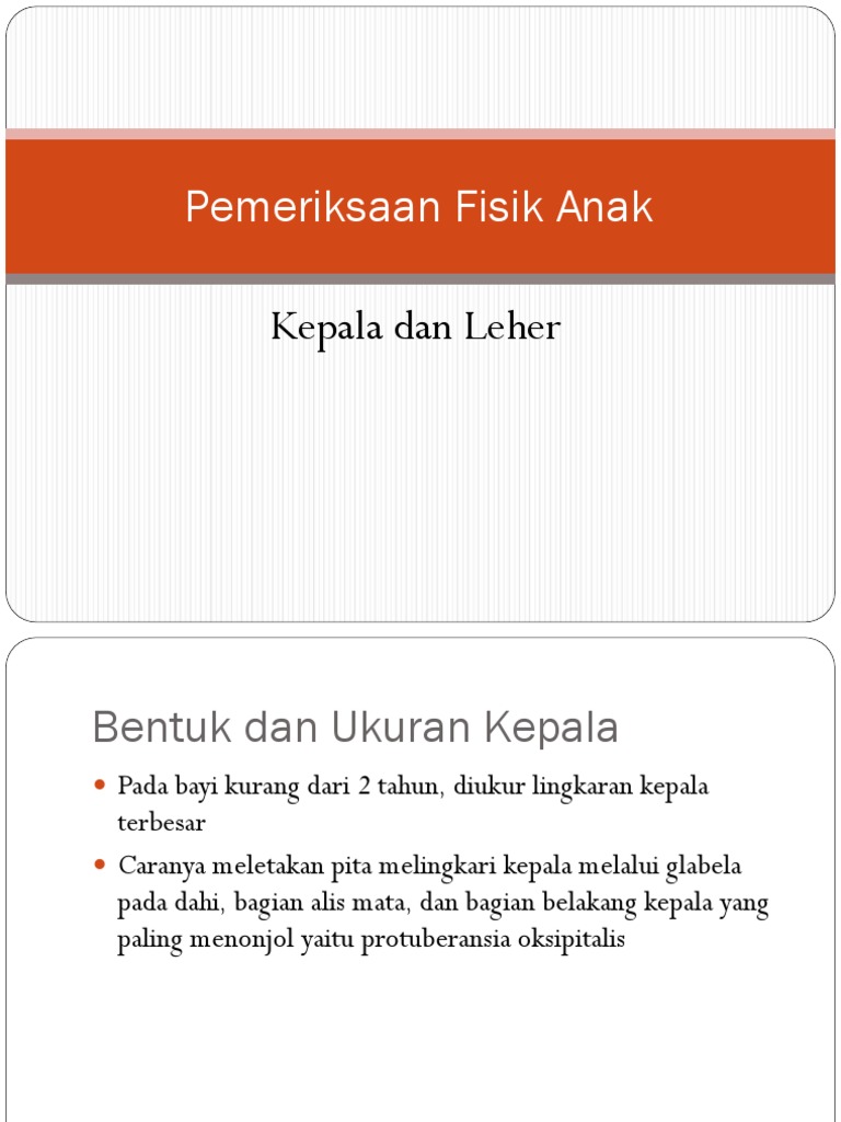 Pemeriksaan Fisik Anak Kepala Dan Leher  PDF