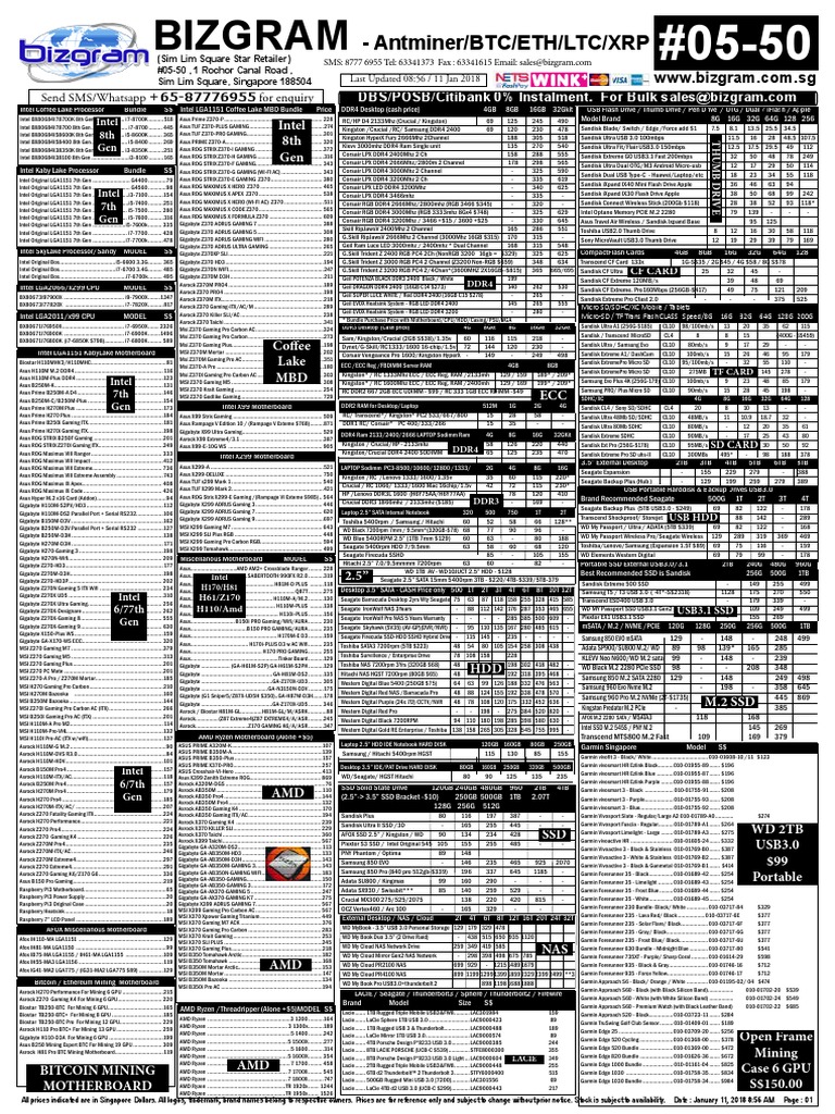 001 Bizgram Daily Diy Pricelist 1 Secure Digital Computer