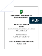 Petunjuk Teknis BOSDA Tahun 2018