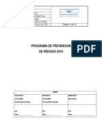 Programa de Prevencion. Icmant 2018 - 2