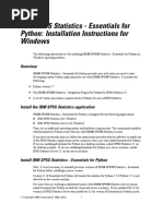 Essentials For Python Installation Instructions-Spss-21 PDF