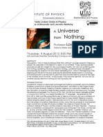 A Universe from Nothing - Professor Lawrence Krauss