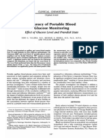 Accuracy of Portable Blood Glucose Monitoring