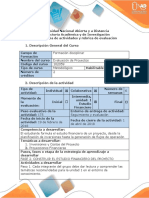 Guía y Rubrica de Evaluación - PFase 2. Construir El Estudio Financiero Del Proyecto.