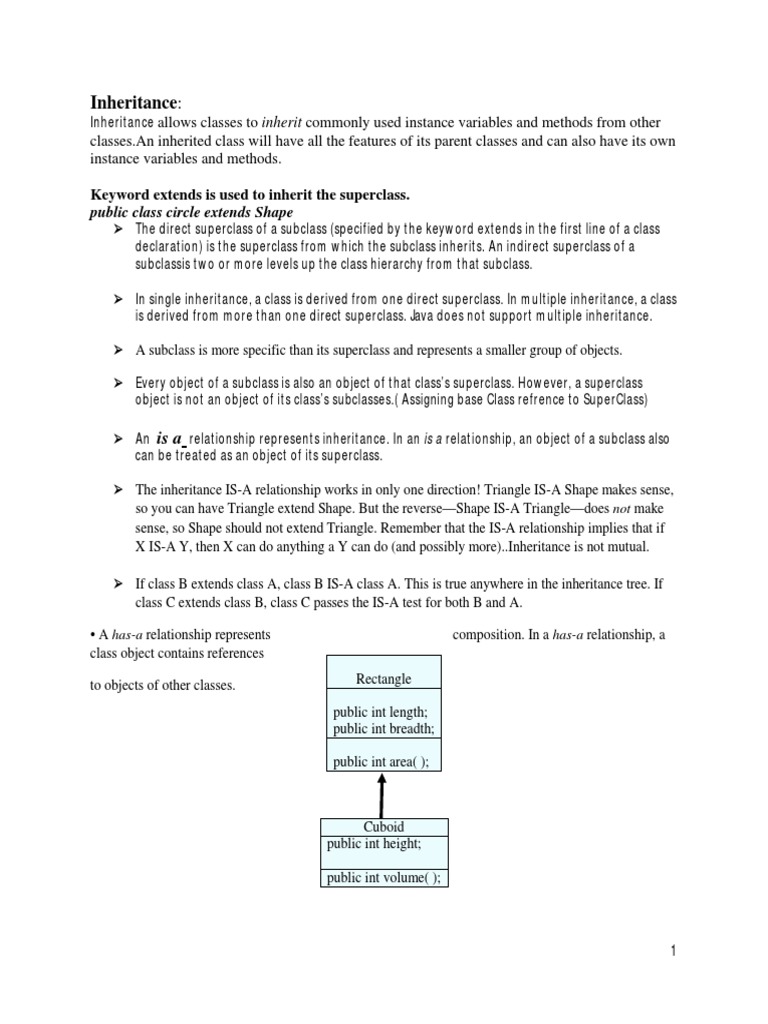 Java Inheritance | PDF | Inheritance (Object Oriented Programming ...