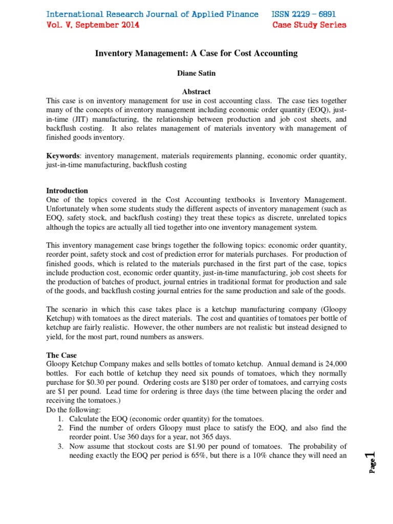 Inventory management case studies pdf picture
