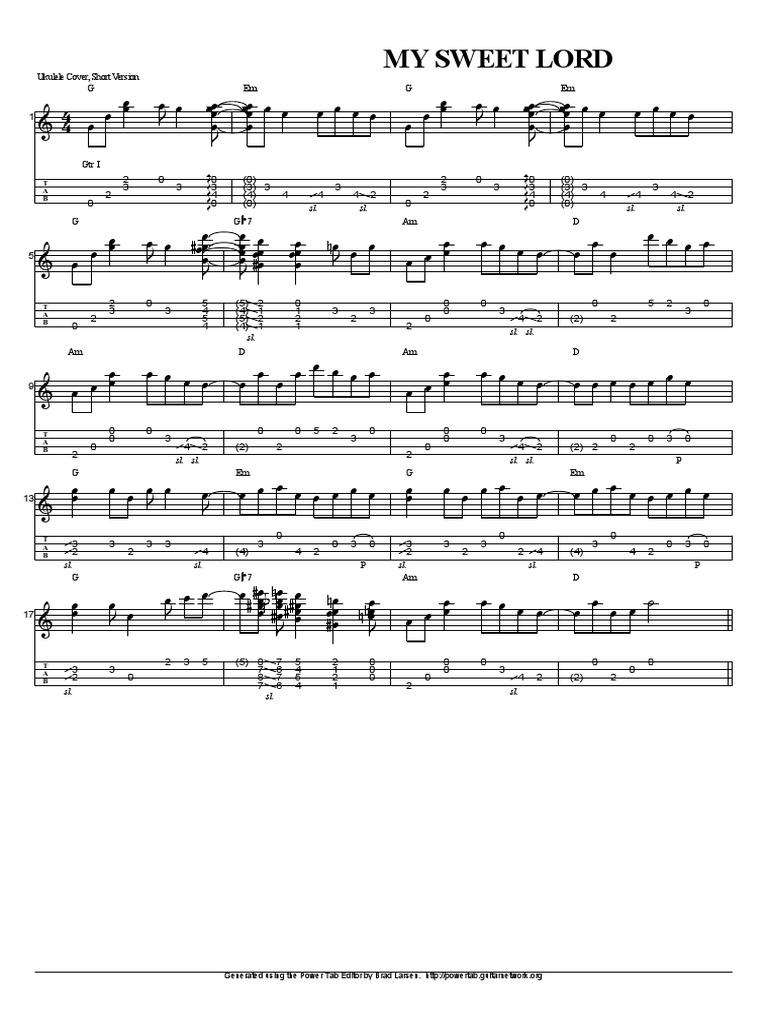 My Sweet Lord Ukulele Version