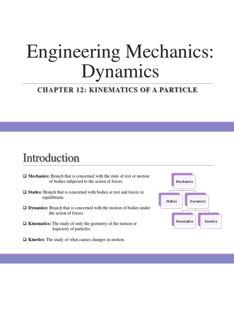 Dynamics - CH12 Notes | PDF | Kinematics | Velocity
