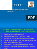 Characteristic of Islāmic Institution - Topic 3 (Asar)