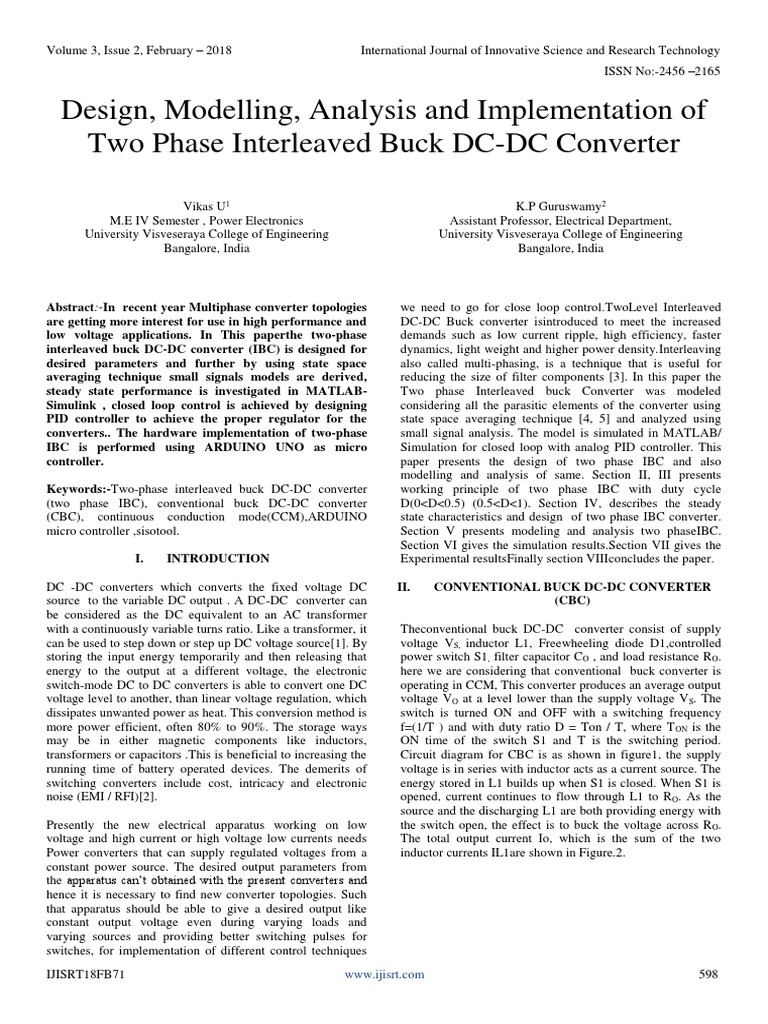 Two-Phase Interleaved Buck Converter Design | PDF | Electromagnetism ...
