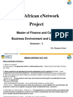 Pan African Enetwork Project: Master of Finance and Control Business Environment and Law (Bel)