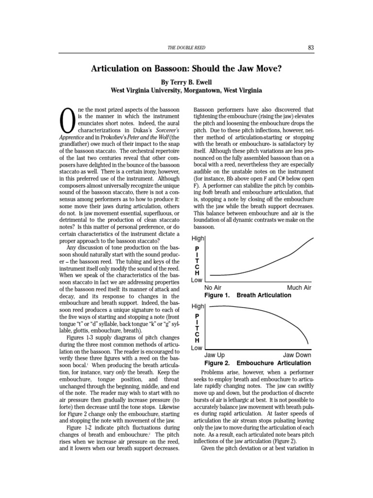 Articulation On Bassoon PDF Bassoon Recorder (Musical Instrument)