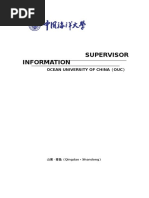 Ocean University of China, Supervisor - S Information