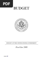 2009 Federal Budget Document