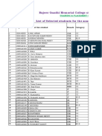 Selected Students List Xls 2017