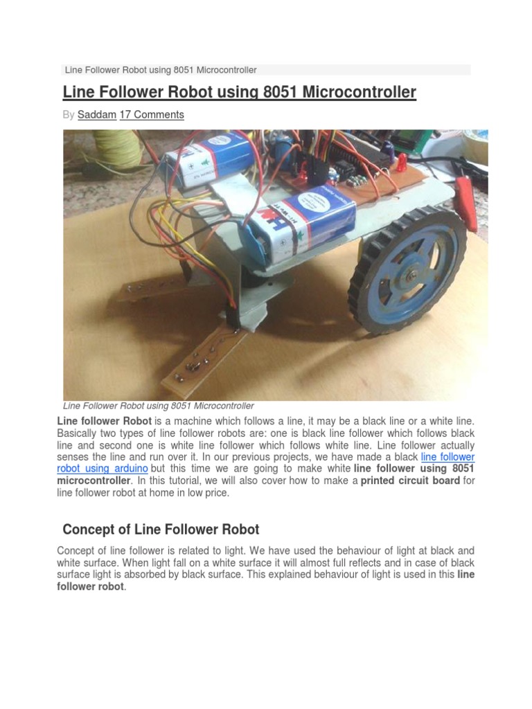 Line Follower Robot | PDF | Sensor | Arduino