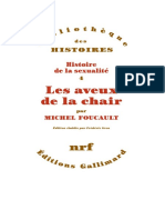 Michel Foucault Histoire de La Sexualite Vol 4 Les Aveux de La Chair