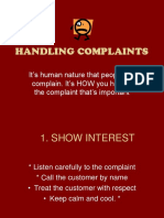 Handling Complaints