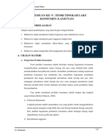 Pertemuan 9 - Teori Tingkah Laku Konsumen Lanjutan