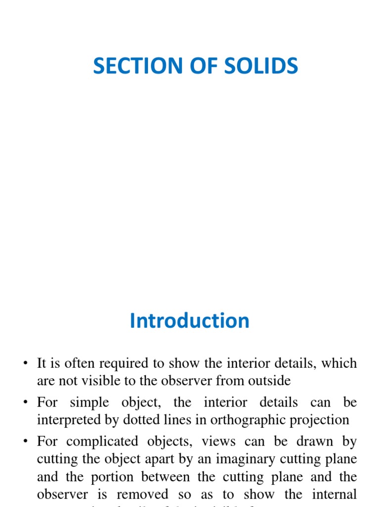 Section of Solids | PDF | Circle | Diameter