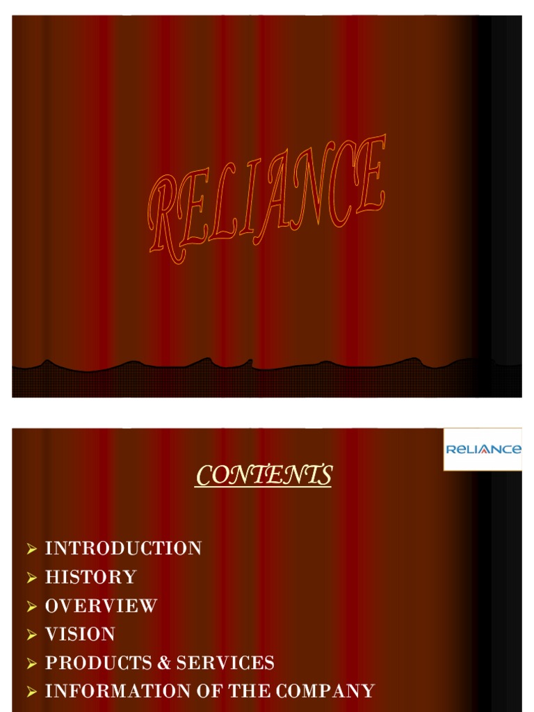 Reliance | PDF | Information And Communications Technology | Communication