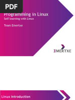 Programming in Linux: Team Emertxe