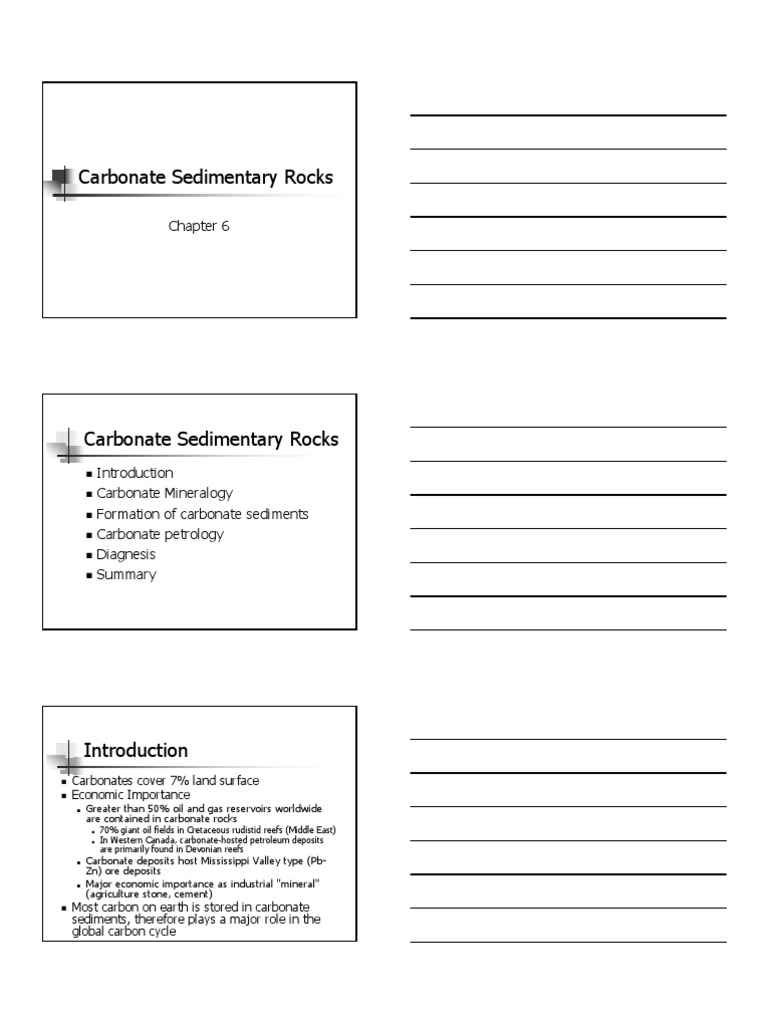 Carbonate Sedimentary Rocks | PDF