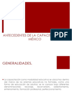 Antecedentes de La Capacitación en Mex.