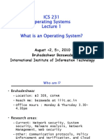 ICS 231 Operating Systems What Is An Operating System?