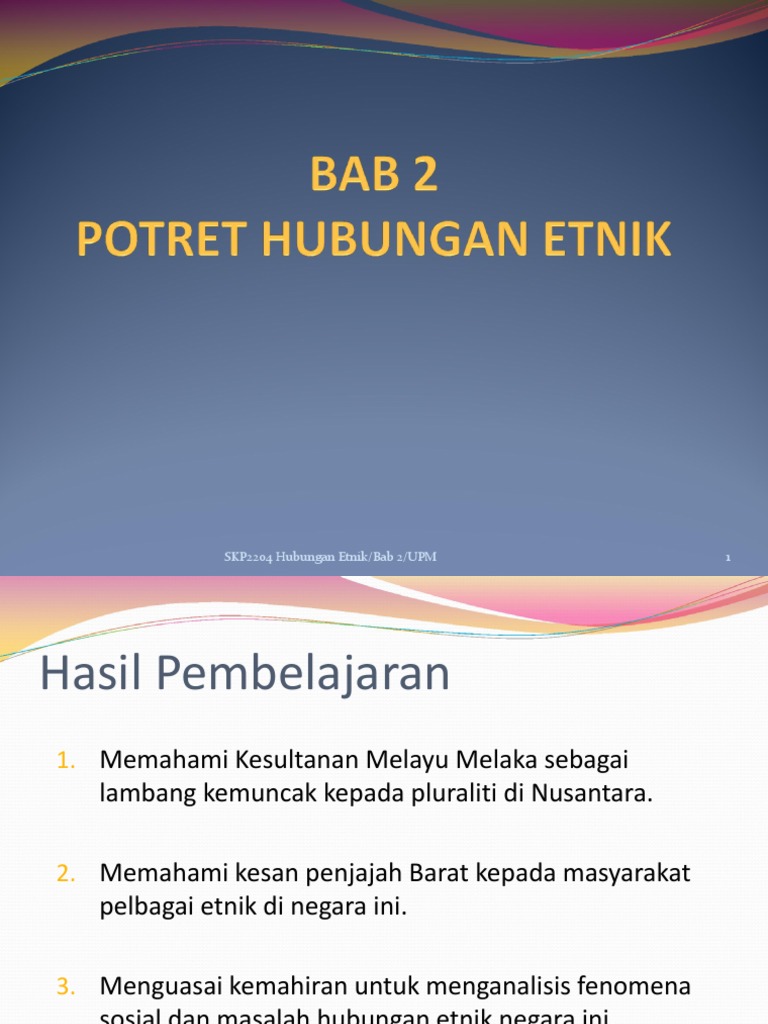 Bab 2 Potret Hubungan Etnik Pdf
