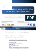 Optical Absorption in Bulk Crystalline Silicon As Well As in The Crystal Surfaces