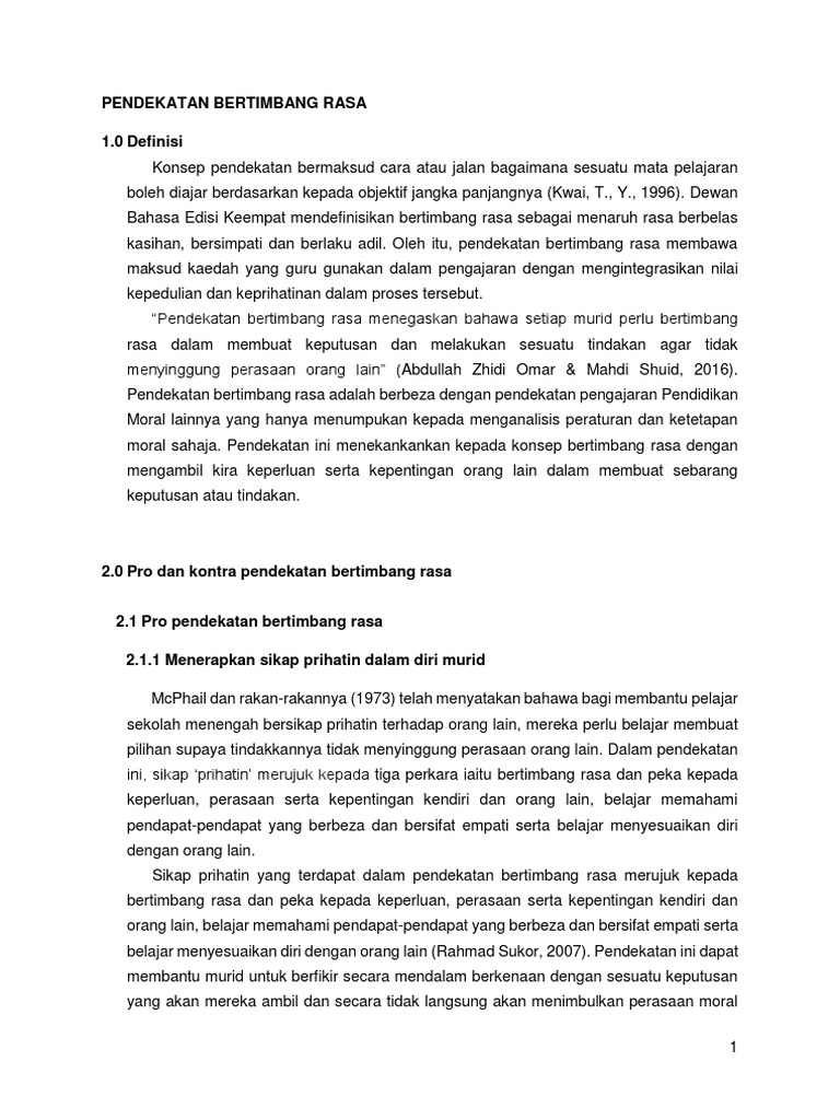Pendekatan Bertimbang Rasa