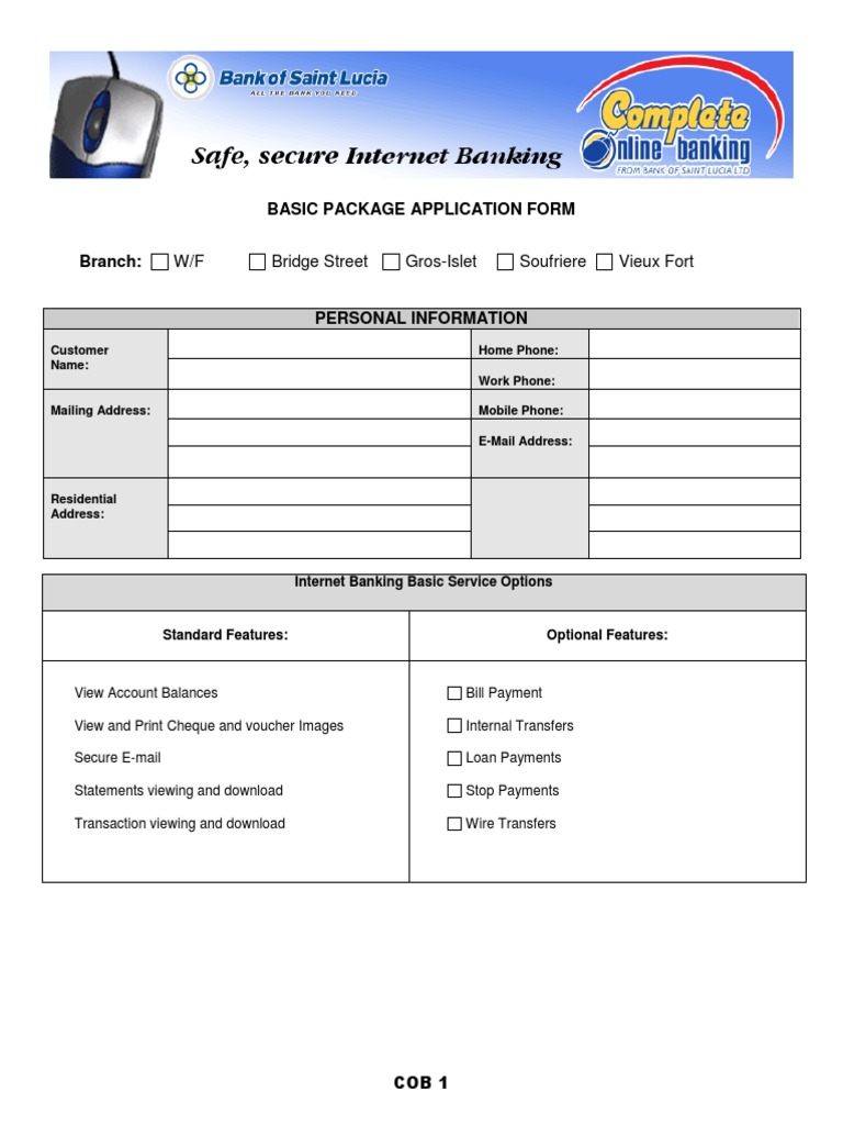 Applicationform 1348868620cob Application Form | PDF | Online Banking ...