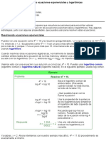 Resolviendo ecuaciones exponenciales y logarítmica