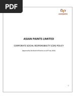 Asian Paints Limited: Corporate Social Responsibility (CSR) Policy