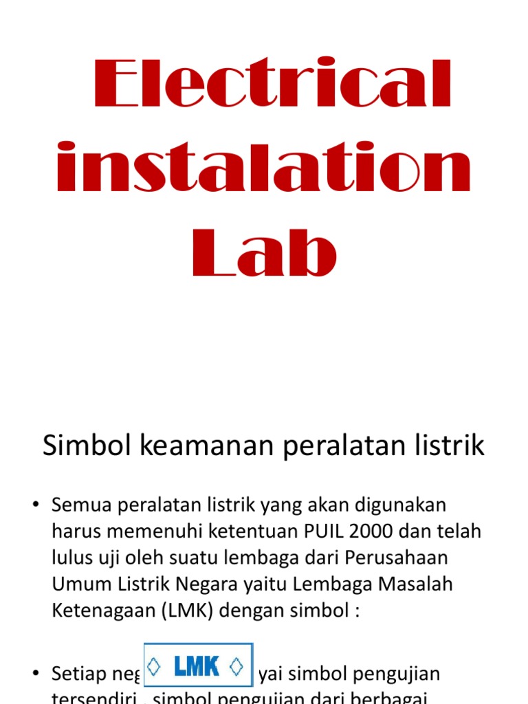 Simbol Keamanan Dan Peralatan Listrik