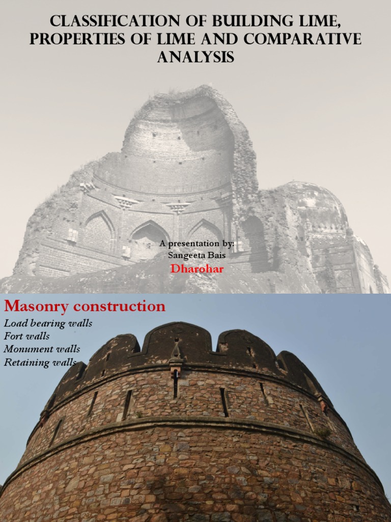 Classification of Building Lime, Properties of Lime and Comparative